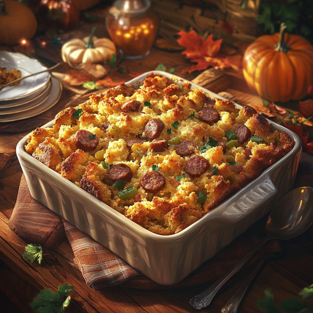 Savory Sausage and Cornbread Dressing