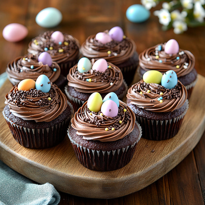 Easter Chocolate Nest Cupcakes