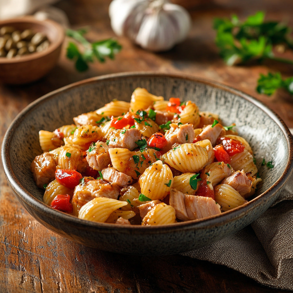 Tuna and Roasted Red Pepper Pasta