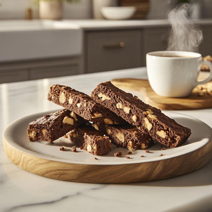 Chocolate Walnut Biscotti