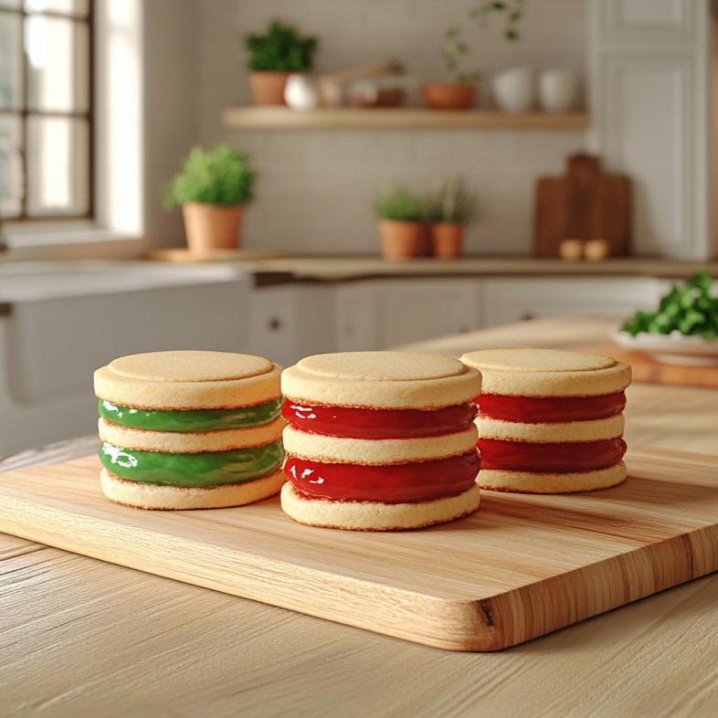 Colorful Almond Layer Cookies