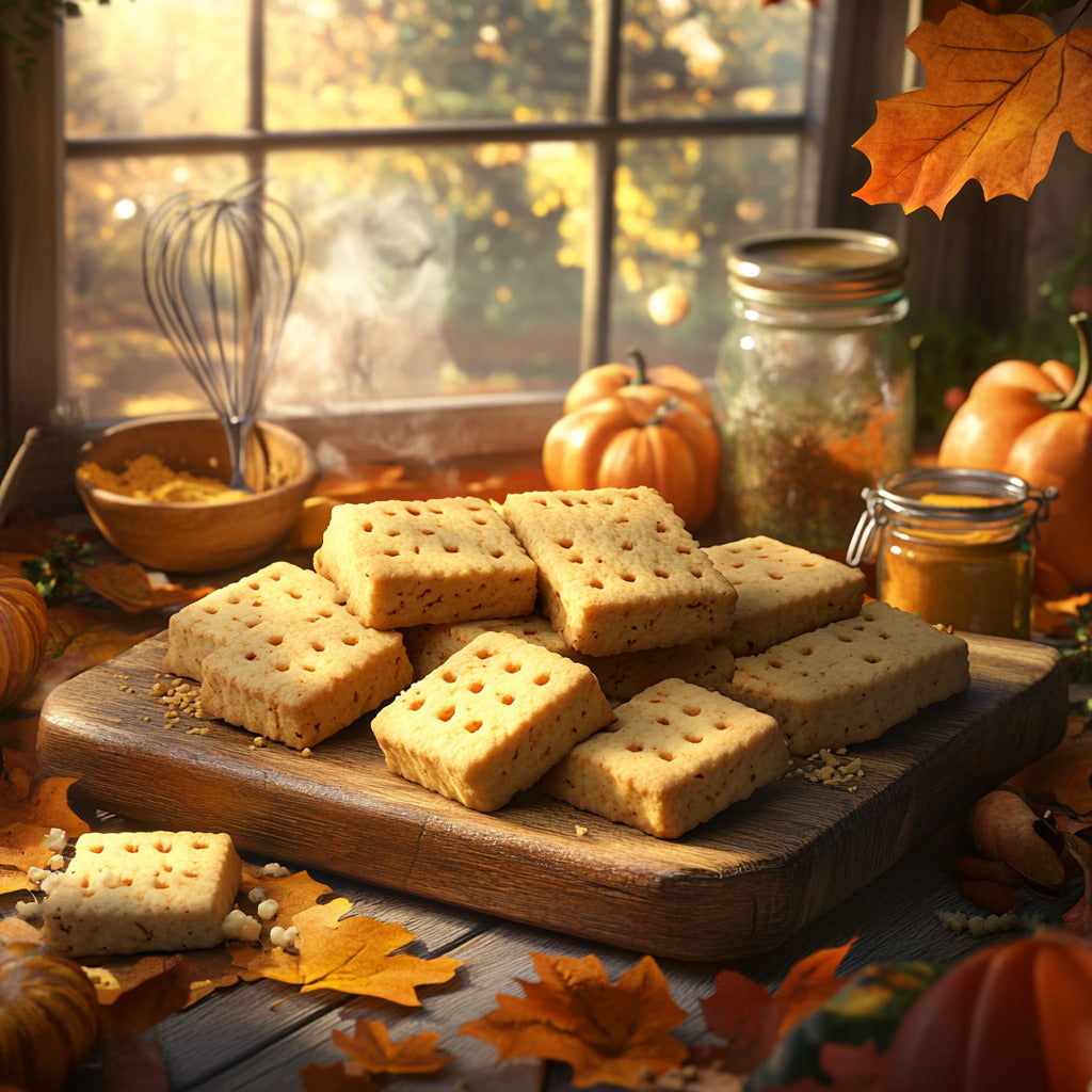 Pumpkin Spice Shortbread Cookies