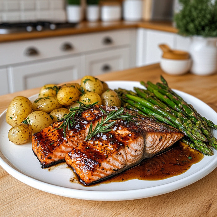 Herb-Infused Balsamic Grilled Salmon