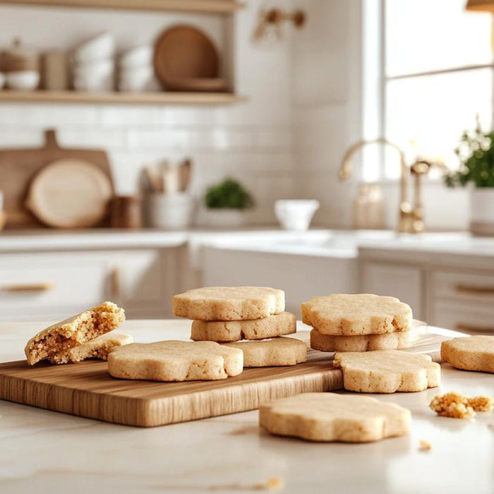 Sweet & Crunchy Brown Sugar Shortbread Cookies