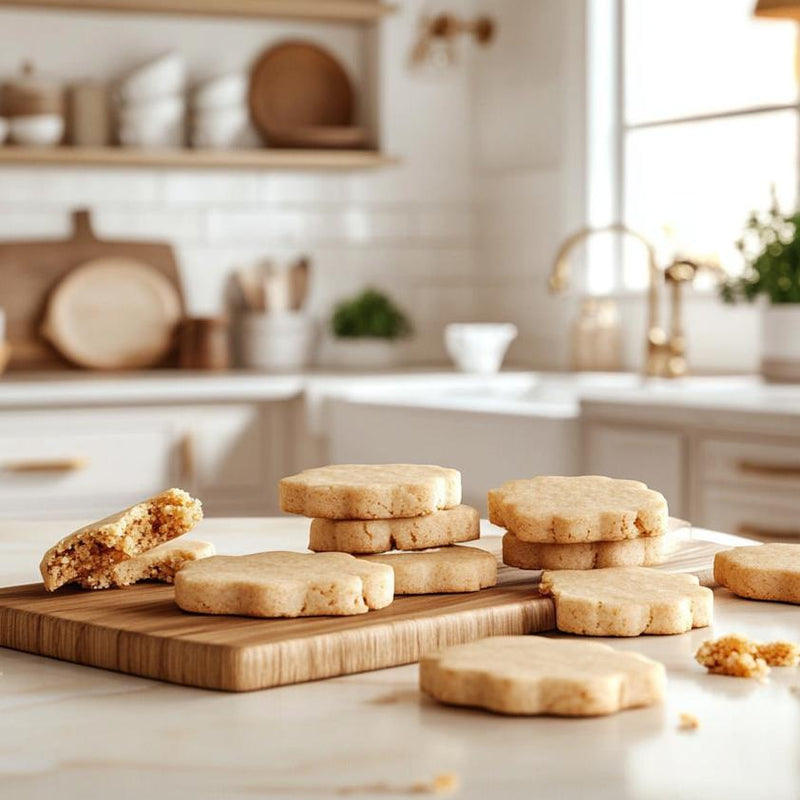 Sweet & Crunchy Brown Sugar Shortbread Cookies