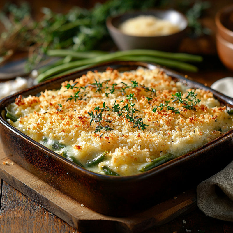 Savory French Onion Green Bean Bake