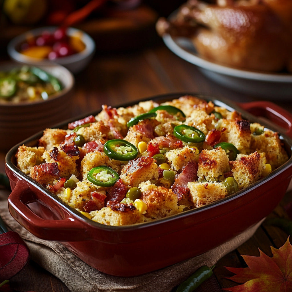 Spicy Jalapeno-Bacon Cornbread Stuffing