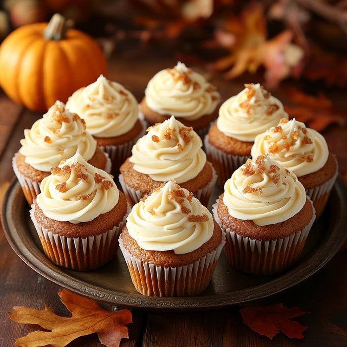 Spiced Pumpkin Ginger Cupcakes