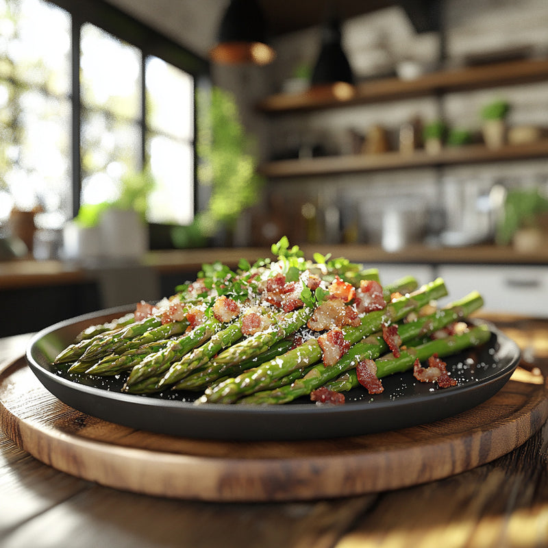 Savory Bacon Parmesan Asparagus