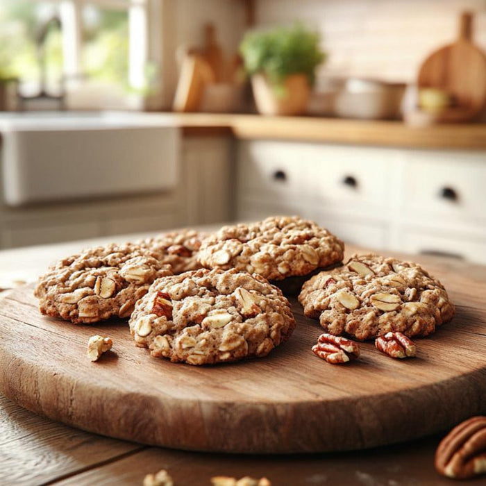 Chewy Oatmeal Banana Nut Cookies