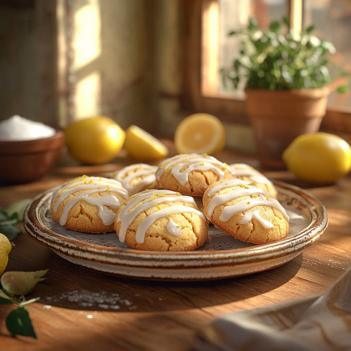 Zesty Lemon Cake Cookies with Sweet Icing