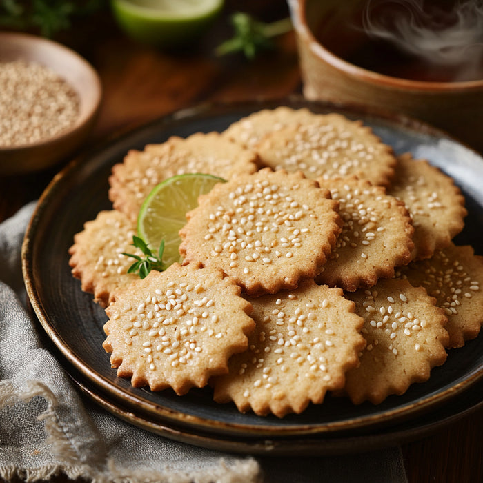 Toasted Sesame Crunch Cookies