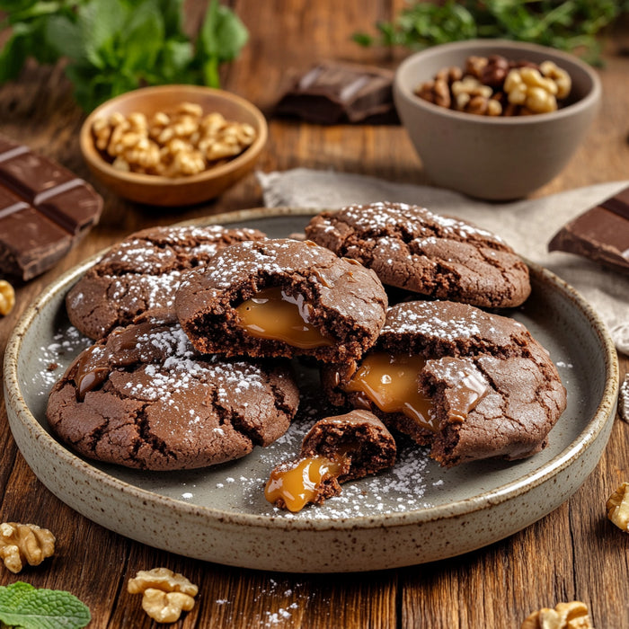 Chocolate Caramel Surprise Cookies