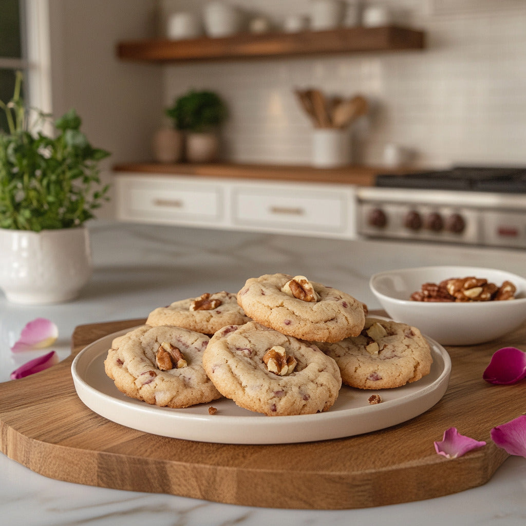 Rosewater Walnut Bliss Cookies