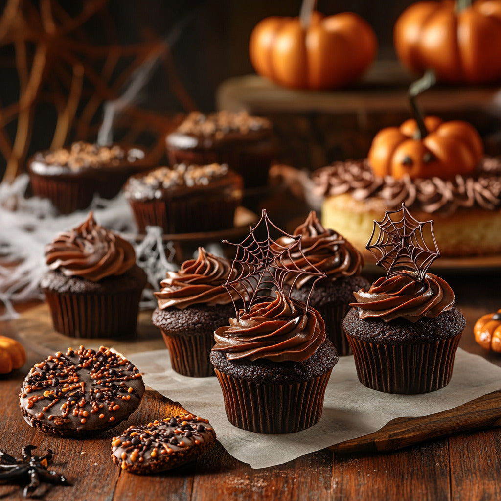 Spooky Chocolate Spiderwebs for Halloween