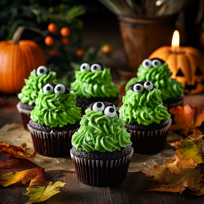 Spooky Monster Chocolate Cupcakes