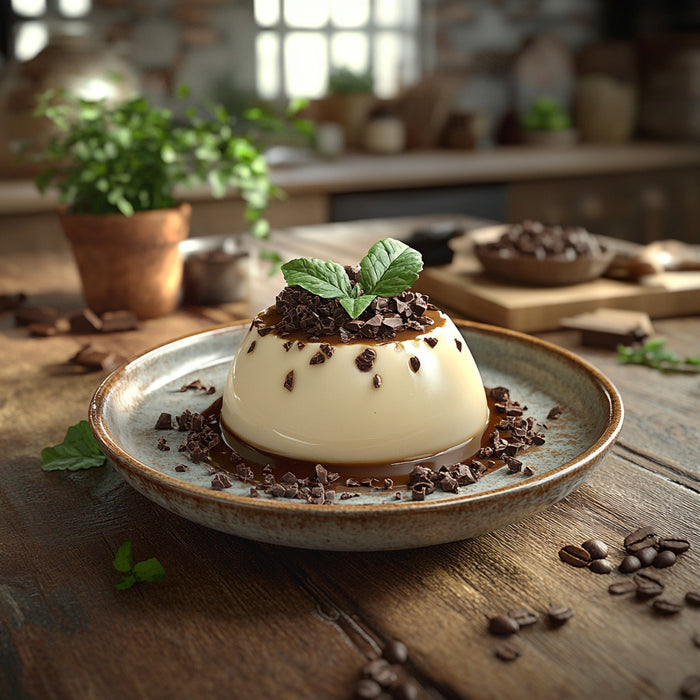 Tropical Coffee Chocolate Panna Cotta