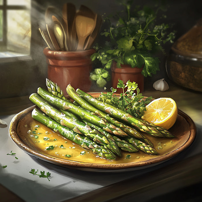 Smoky Garlic Lemon Asparagus