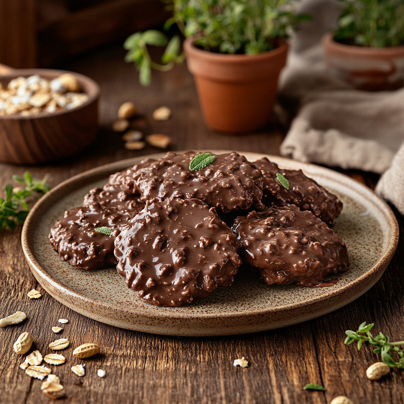 Chocolate Peanut Butter No-Bake Cookies