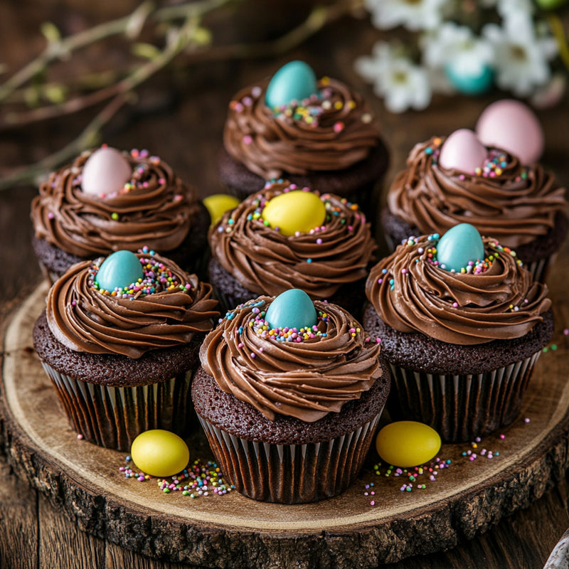 Festive Easter Bird Nest Cupcakes