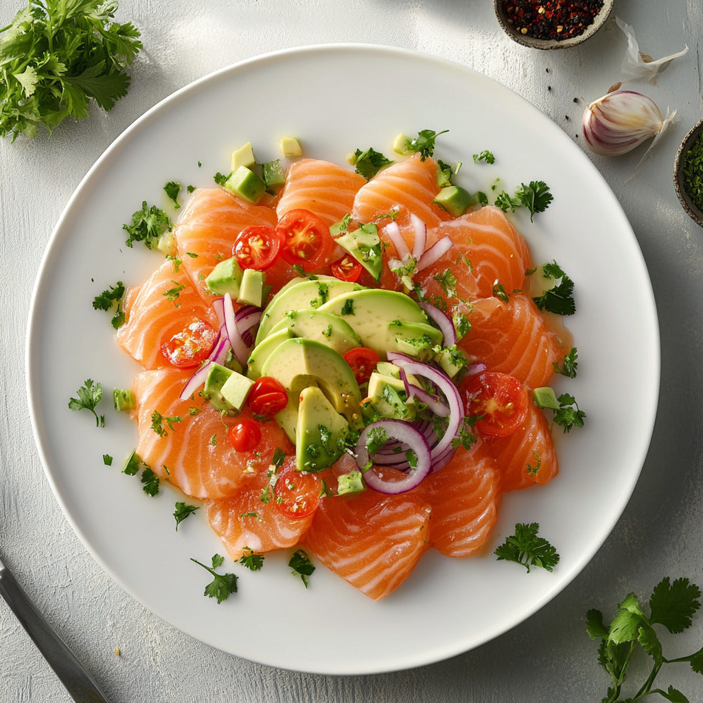 Citrus-Infused Salmon Ceviche with Avocado