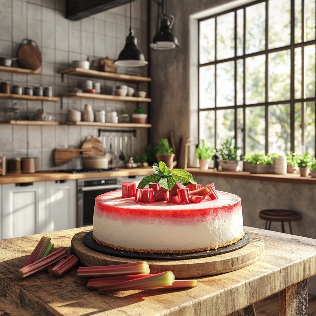 Creamy Rhubarb Cheesecake