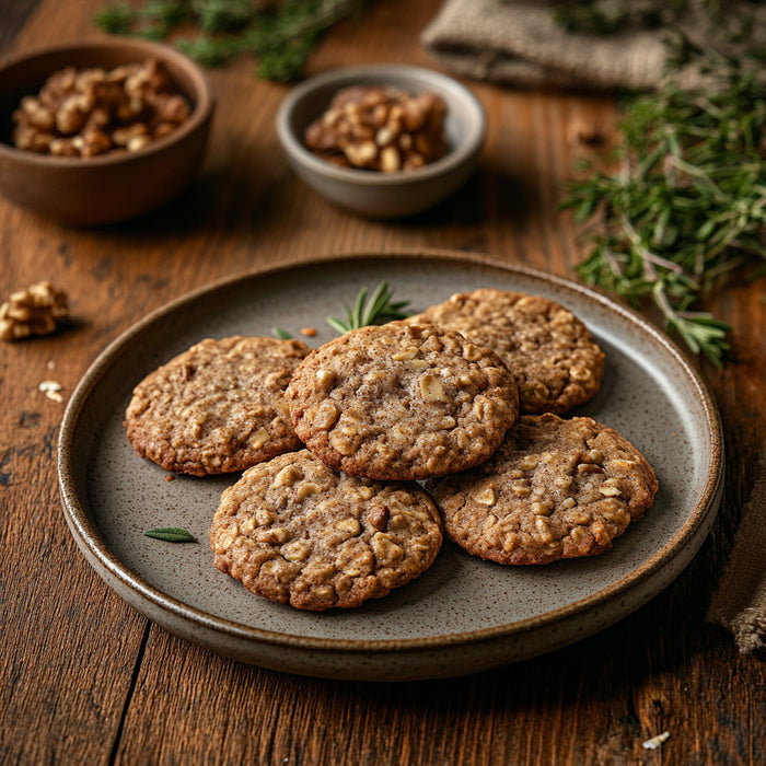 Cinnamon Walnut Oatmeal Cookies