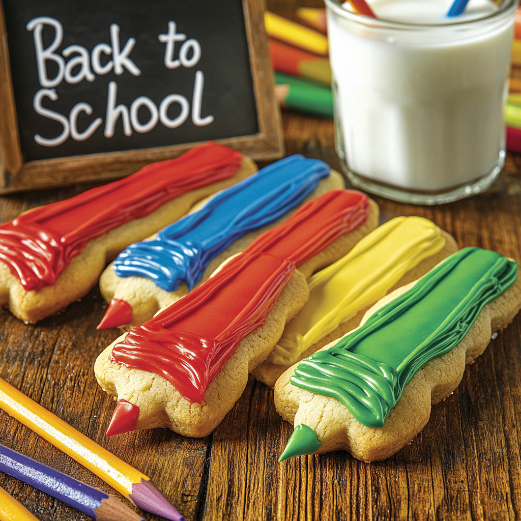 Colorful Pencil Cookies