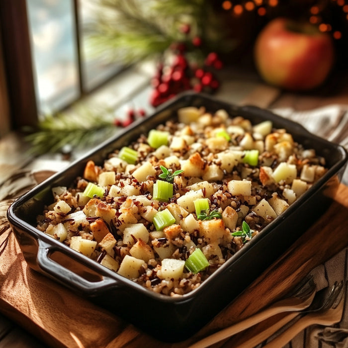 Savory Wild Rice and Apple Stuffing