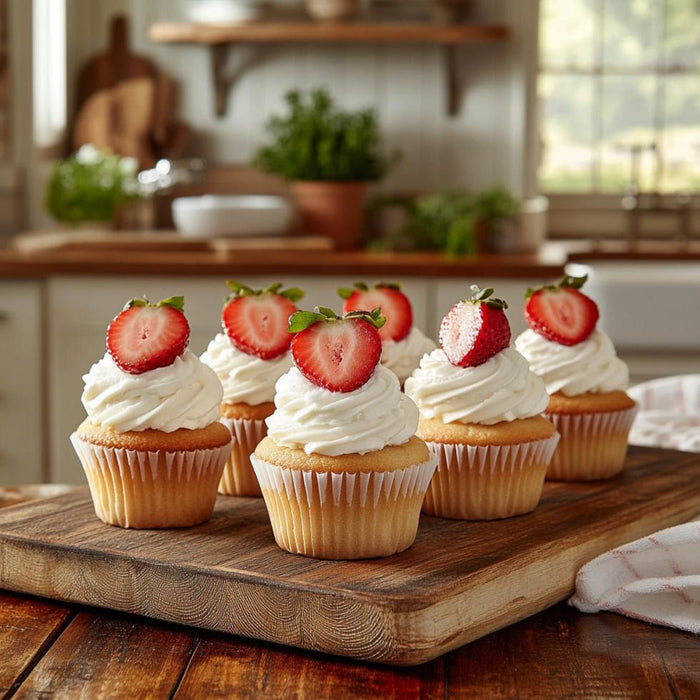 Strawberry Honey Bliss Cupcakes