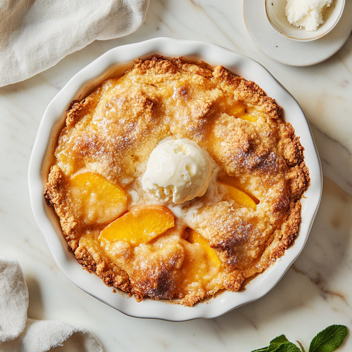 Golden Buttery Peach Cobbler
