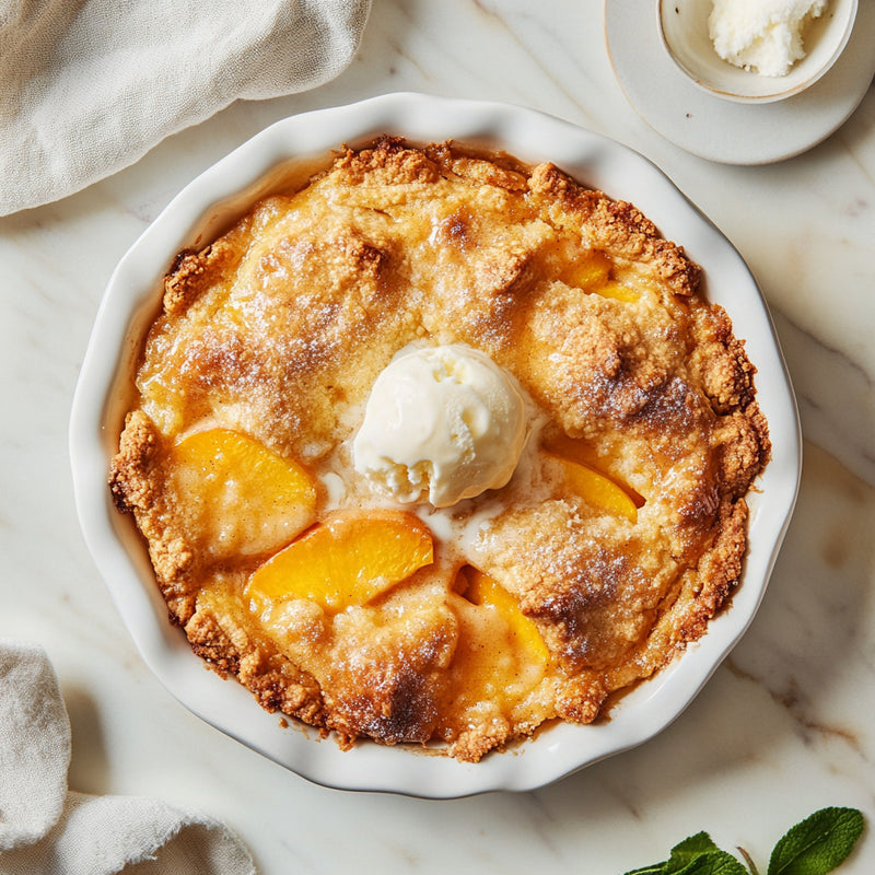 Golden Buttery Peach Cobbler