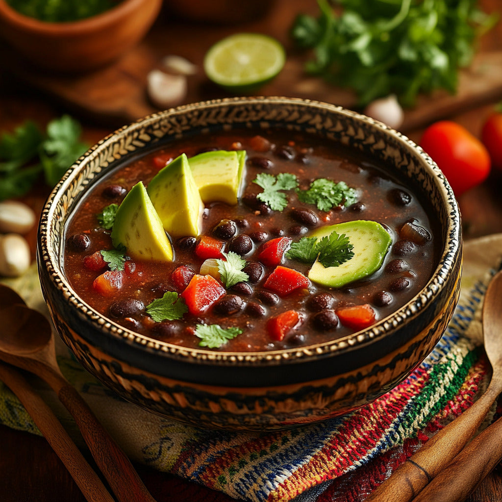 Zesty Vegan Black Bean Soup