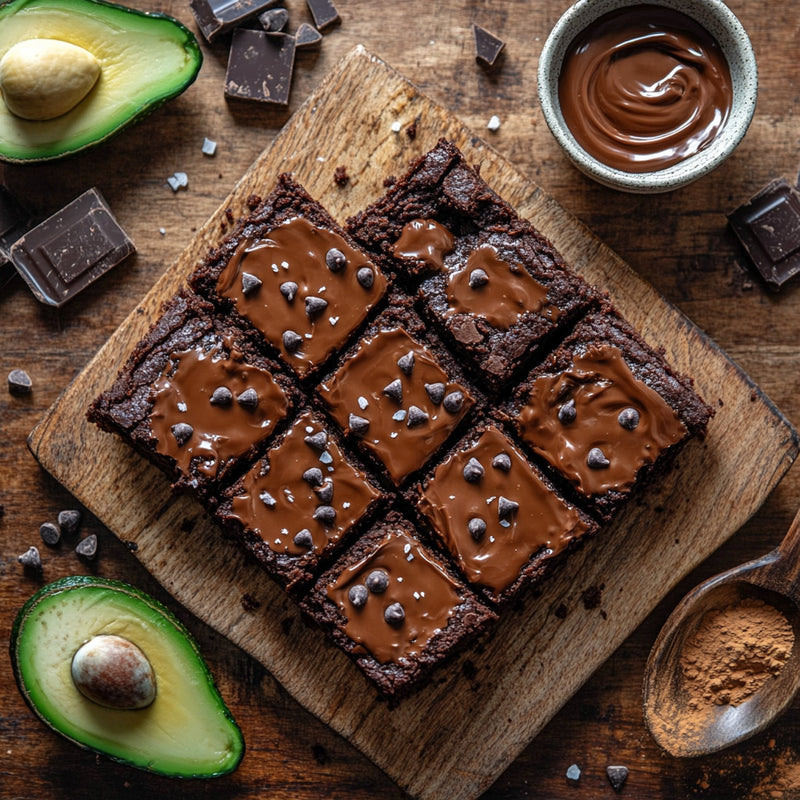 Decadent Vegan Avocado Peanut Butter Brownies