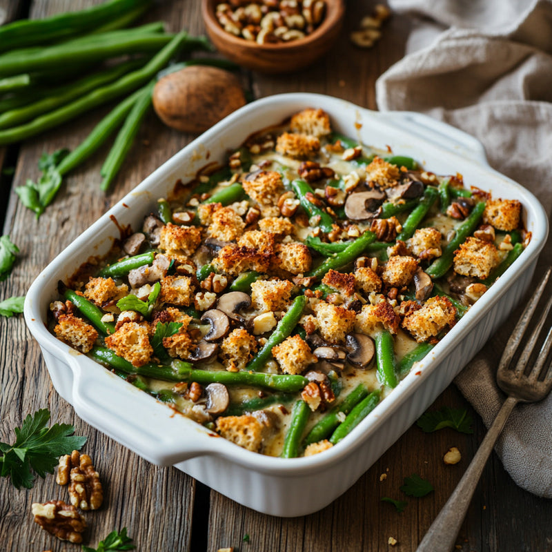 Savory Green Bean and Walnut Bake