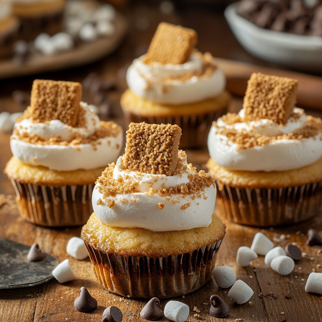 S'mores Cheesecake Cupcakes