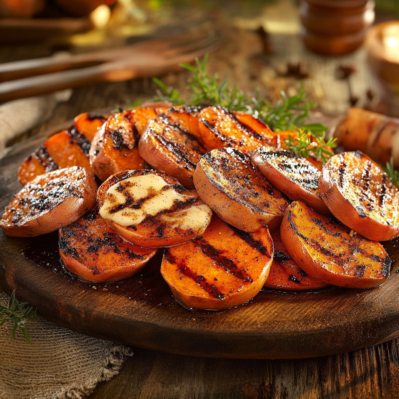 Smoky Grilled Sweet Potato and Apple Medley