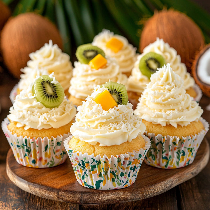 Tropical Coconut Bliss Cupcakes