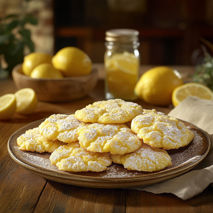 Zesty Lemon Crinkle Cookies