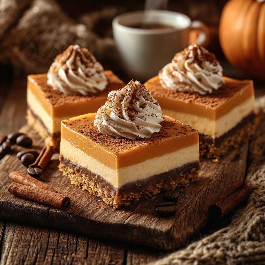 Pumpkin Spice Latte Cheesecake Bars