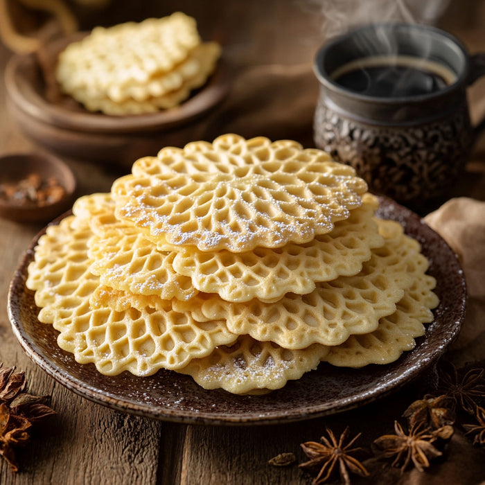 Italian Anise Pizzelles – Grandma's Waffle Cookies