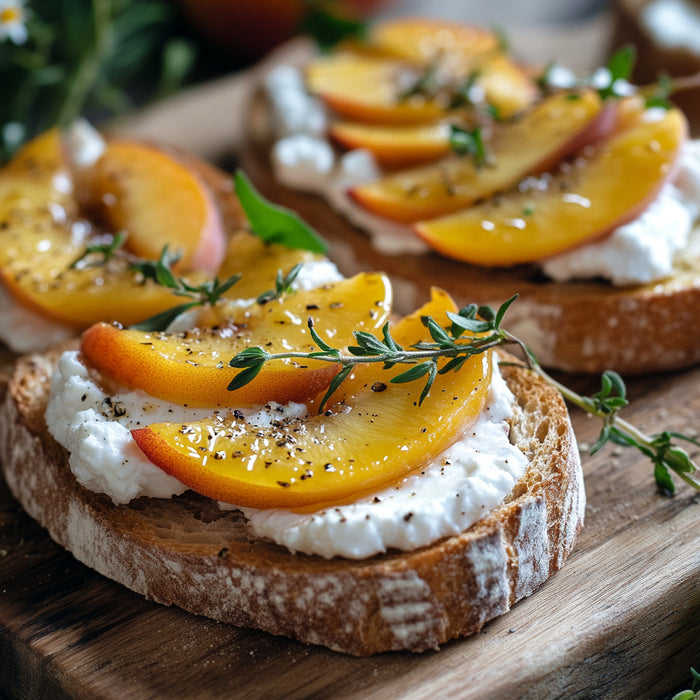 Peach & Goat Cheese Summer Tartine