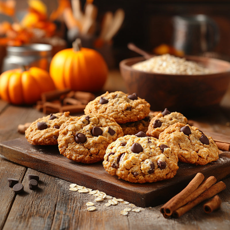 Pumpkin Spice Oatmeal Cookies