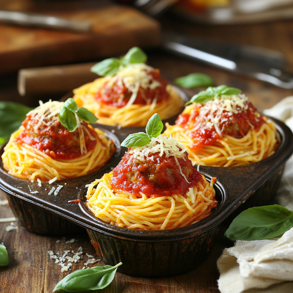 Spaghetti and Meatball Cupcakes