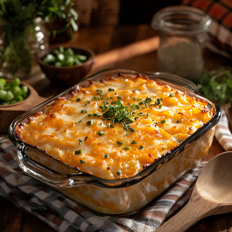 Creamy Cheddar Hash Brown Casserole