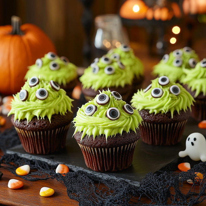 Spooky Monster Chocolate Cupcakes