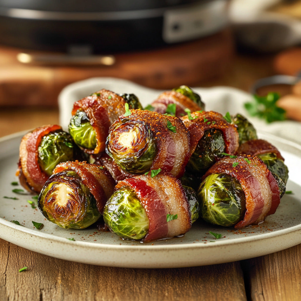 Crispy Bacon-Wrapped Brussels Sprouts Bites