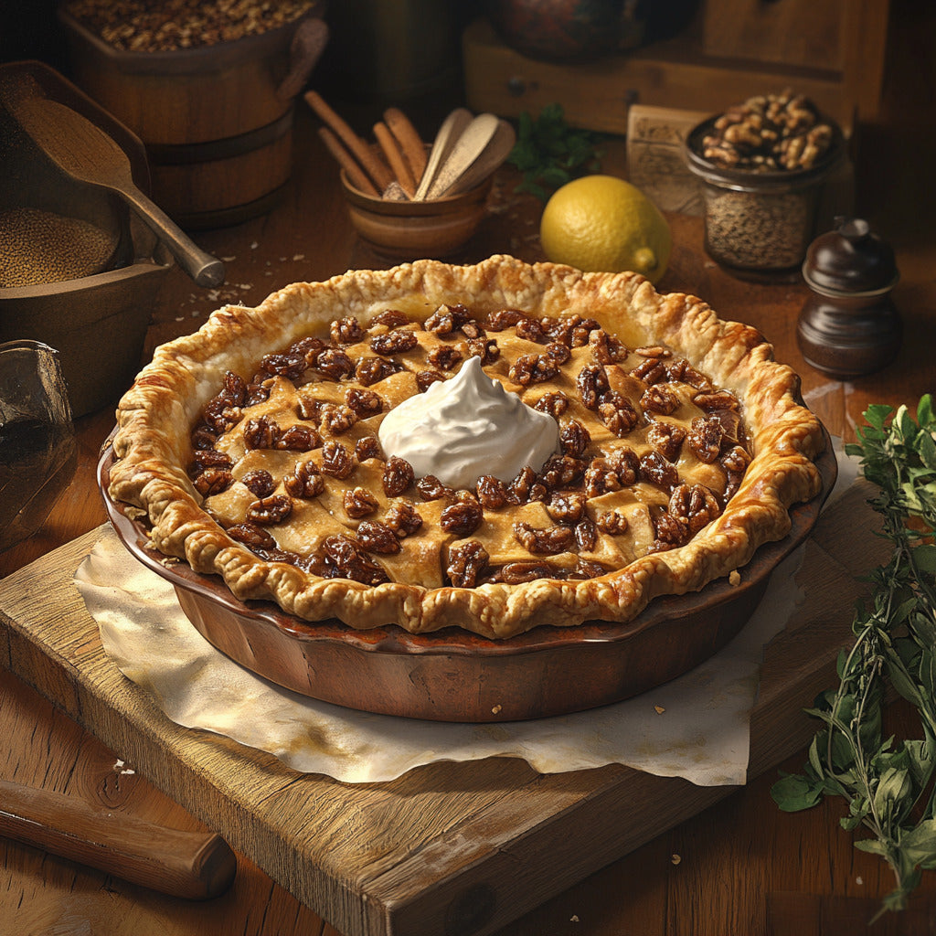 Sweet & Tangy Raisin Walnut Pie