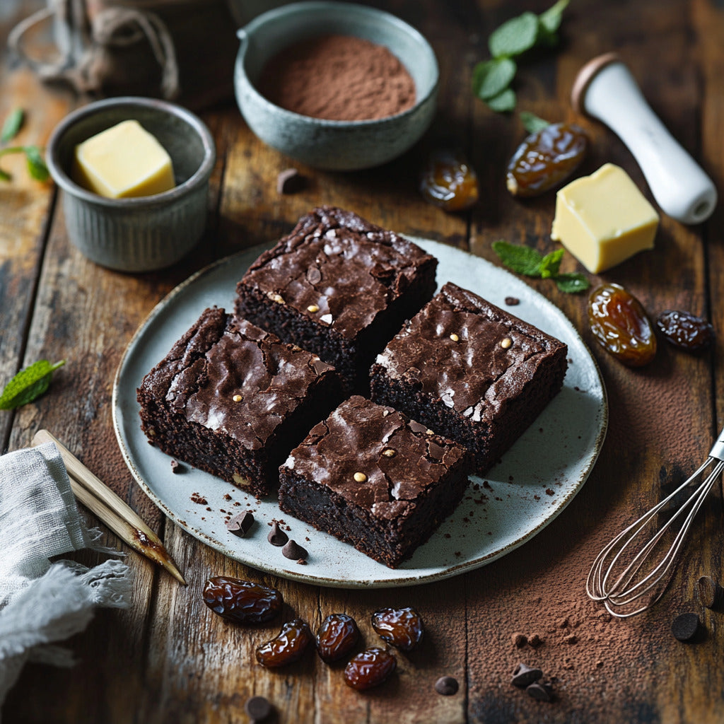 Decadent Low-Sugar Date Brownies