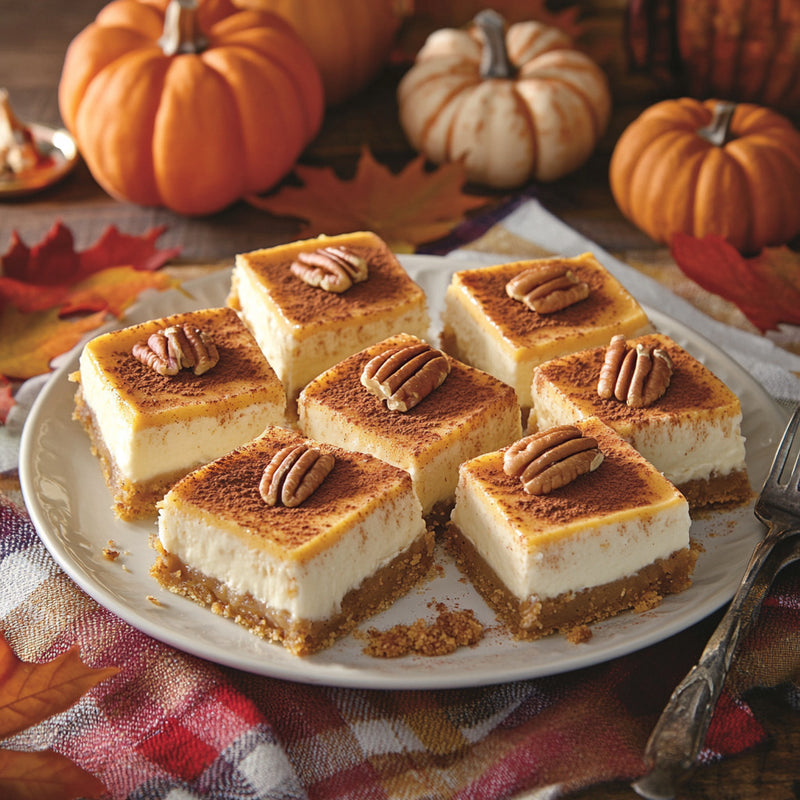 Autumn Bliss Pumpkin Cheesecake Bars